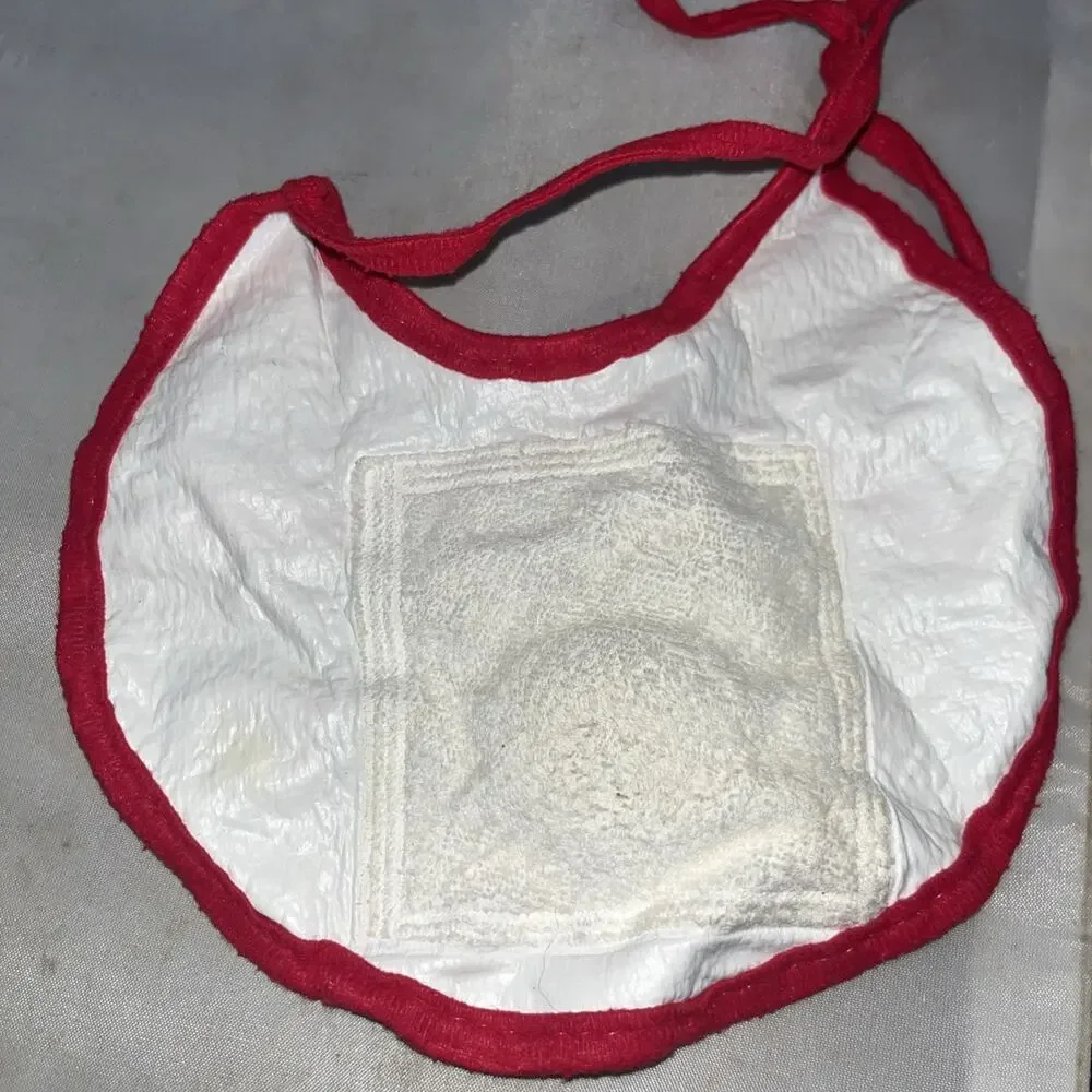 Beep for Christmas Rudolph Baby Bib Mid Century Squeaker Works